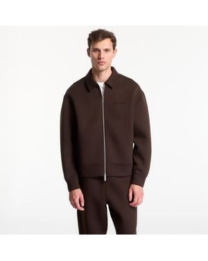 Calvin Klein Jacket Ls Cooling Spacer Fz Shirt Jacket - Brown