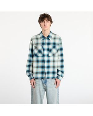 Represent Shirt Sun Bleached Flannel Shirt - Blue