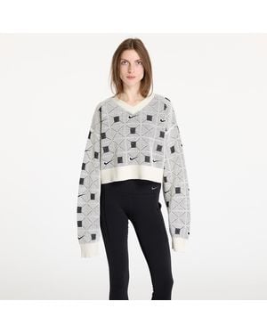 Nike Maglione Naomi Osaka Engineered Knit Sweater Pale Ivory/ Light Orewood - Grigio