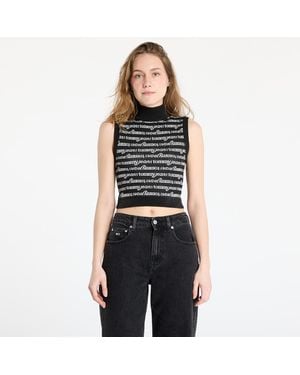 Tommy Hilfiger Vest Tommy Jeans Crop Script Vest - Black