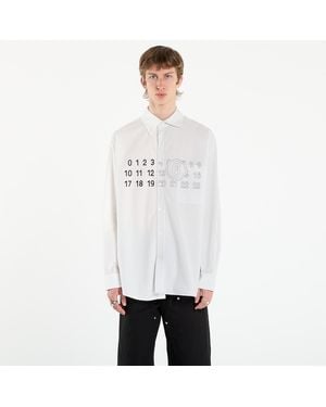 MM6 by Maison Martin Margiela Hemd Poplin Shirt Stripes - Weiß