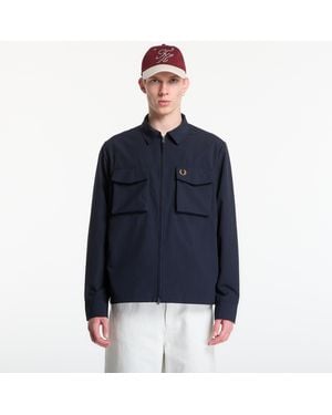 Fred Perry Jacket Ripstop Pocket Overshirt - Blue