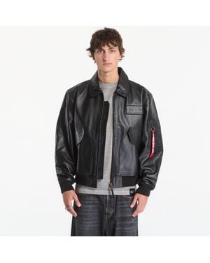 Alpha Industries Bomber Cwu-45/P Leather Vintage - Black