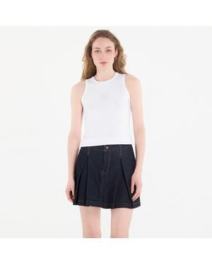 Calvin Klein Tank Top Jeans Sl 2X2 Baby Rib Logo Crew Tank - Blue