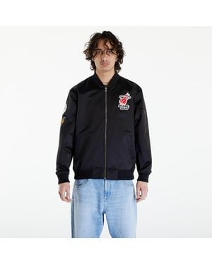 Mitchell & Ness Jas Nba Lightweight Satin Bomber Vintage Logo Heat - Zwart