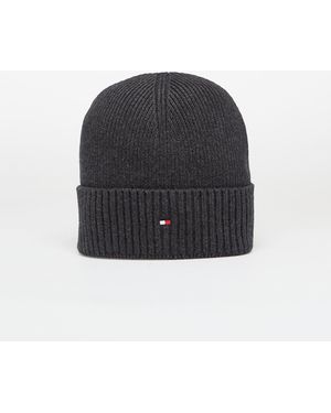 Tommy Hilfiger Flag Pima Cotton Beanie - Schwarz