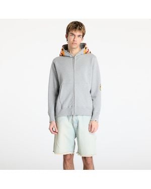 A Bathing Ape Felpa Tiger Full Zip Hoodie - Grigio