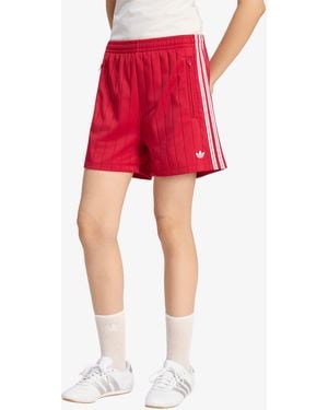 adidas Originals Shorts Adidas Pinstripe Firebird Shorts Team Victory/ Team Victory - Red