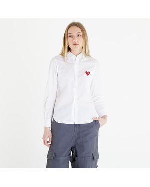 COMME DES GARÇONS PLAY Camicia Heart Logo Shirt - Bianco