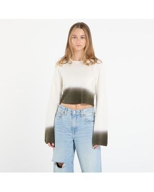 Dime Pullover Cropped Mohair Knit - Weiß
