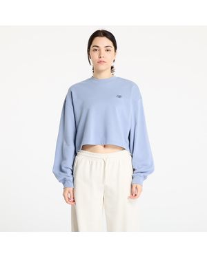 New Balance Sweatshirt Coastal Fleece Crew - Blau