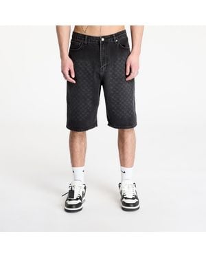 Daily Paper Shorts Laser Monogram Denim Shorts - Schwarz