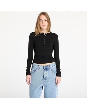 Daily Paper T-Shirt Denise Button Long Sleeve T-Shirt - Schwarz