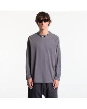 Y-3 T-Shirt Oversized Gradient Stripes Long Sleeve T-Shirt - Gray