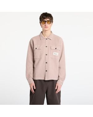 Brain Dead Shirt Waffle Button Front Shirt - Pink