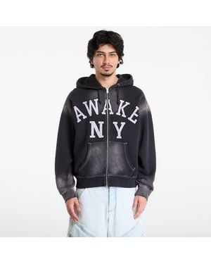 AWAKE NY Sweatshirt Collegiate Arch Zip Hoodie - Black