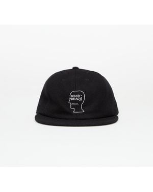 Brain Dead Mütze Flannel Logohead 6 Panel Hat - Schwarz
