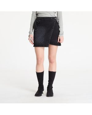 Daily Paper Rock Mongram Wrap Denim Skirt - Schwarz