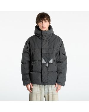 C.P. Company Jacket Eco-Chrome R Mixed Hooded Down Jacket - Gray