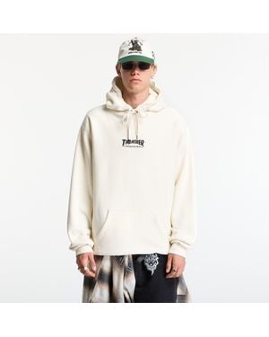 Thrasher Sweatshirt Heavyweight Embroidered Mag Logo Hoodie - White