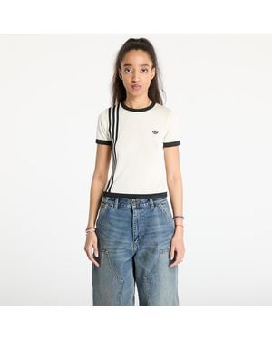 adidas Originals T-Shirt Adidas Knitted 3 Stripe Short Tee - Blue