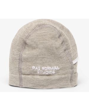Pas Normal Studios Bonnet logo merino knit beanie universal - Neutre