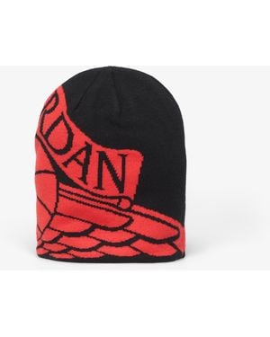 Nike Bonnet peak beanie black/ university red universal - Rouge