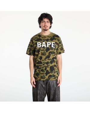 A Bathing Ape T-Shirt 1St Camo Bape Rhinestone Tee - Green