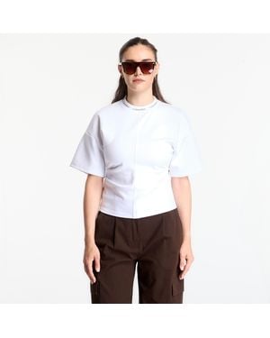 Calvin Klein T-Shirt Jeans Ss Logo Neck Detail Interlock Top - Weiß