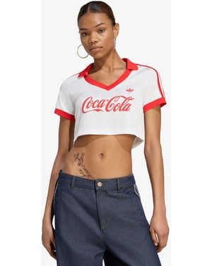 adidas Originals Jersey adidas x coca cola cropped jersey l - Bleu