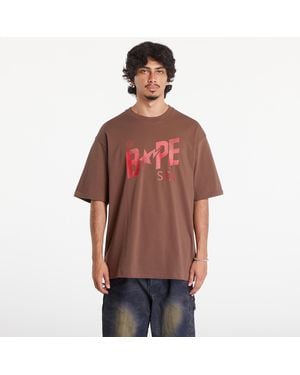 A Bathing Ape Maglietta Floral Solid Camo Bape Sta Logo Relaxed Fit Short Sleeve Tee - Rosso