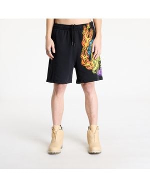 Marcelo Burlon Shorts County Flame Comfy Sweatshort - Schwarz