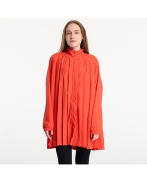 Nike Kleid Sportswear Oversized Long-Sleeve Pleated Mini Dress Lt Crimson/ Lt Crimson - Rot