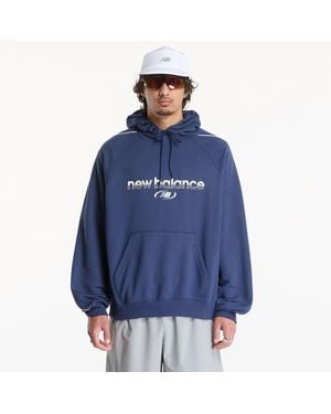 New Balance Sweatshirt Trackside French Terry Hoodie - Blue