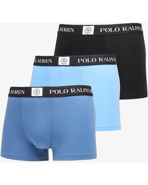 Ralph Lauren Boxershorts Cotton Trunk 3-Pack - Blau