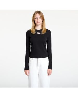 DIESEL T-shirt t-uncutie-long-ls-od t-shirt l - Noir