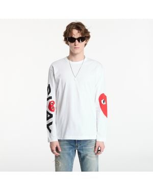 COMME DES GARÇONS PLAY T-Shirt T-Shirt Logo Print Knit - White