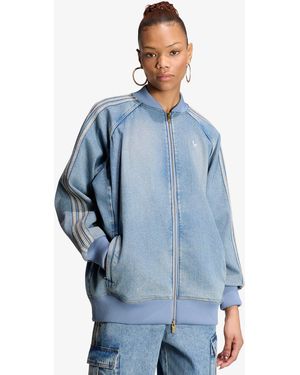 adidas Originals Lifestyle Sst Oversized Denim Tracktop Kq6473 - Blue