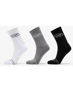 FTSHP Basic Crew Socks 3-pack Black/ White/ Gray 43-46 - Multicolor