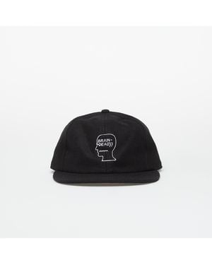 Brain Dead Tappo Flannel Classic Logohead 6 Panel Hat - Nero
