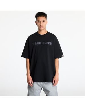 A Bathing Ape Maglietta Bathing Ape Logo Relaxed Fit Inside Out Tee - Nero