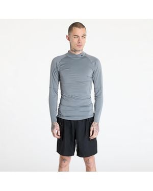 Nike T-Shirt Pro Dri-Fit Fitness Mock-Neck Long-Sleeve Top Smoke - Grau