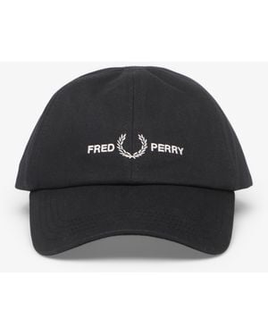 Fred Perry Flp Twill Cap/ Snow - Black