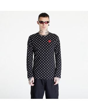 COMME DES GARÇONS PLAY T-Shirt Heart Logo Long Sleeve Tee - Black
