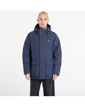 Fred Perry Jacket Padded Zip Through Jacket - Blue