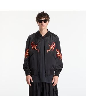 Y-3 Jacke Embroidered Graphic Satin Souvenir Jacket - Schwarz