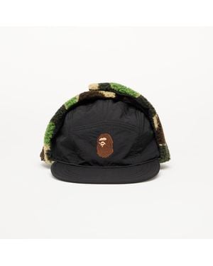 A Bathing Ape Cap Abc Camo Puffy Flight Cap M - Black