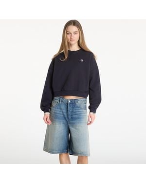 Fred Perry Felpa Tipped Sweatshirt - Blu