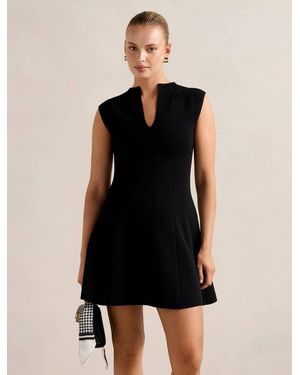 Forever New Katerina Crepe Knit Mini Dress - Black