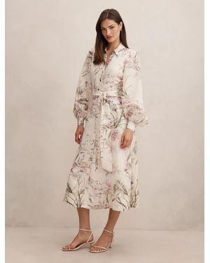 Forever New Hazel Shirt Midi Dress - Natural